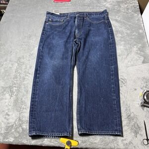 Levis 505 Jeans Mens 36x30 (36x23.5) Blue Straight Leg Denim Classic Medium Wash